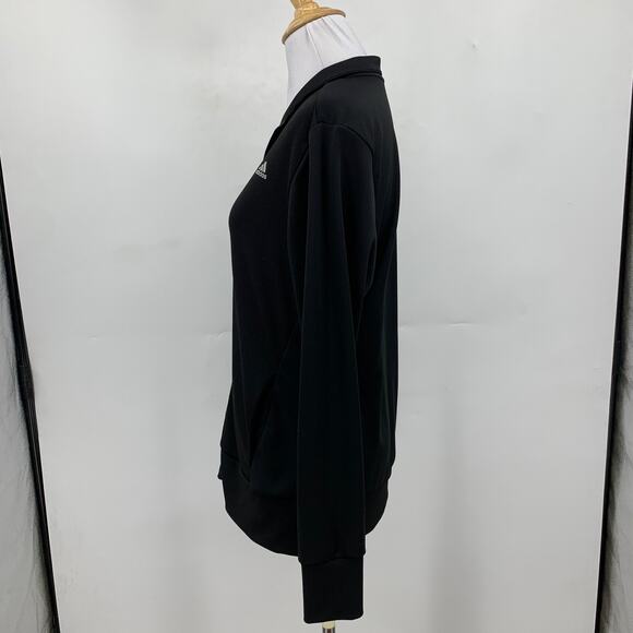 Adidas Jacket Womens M Medium Black Golf Textured Front Long Sleeve Full Zip - Picture 4 of 13
